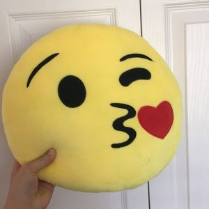 Kissy Face Emoji Pillow